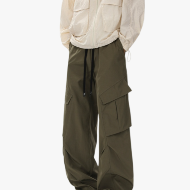 Pantalones rectos impermeables para exteriores, multifuncionales y holgados