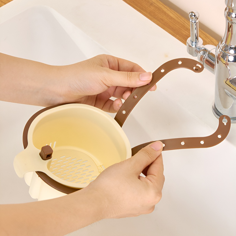 싱크대 걸이식 물빠짐 바구니 음식물 찌꺼기 분리 선반