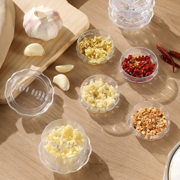 Manueller Knoblauchzerkleinerer mit Presswerkzeug und Schälhilfe – Spezial für die Küche