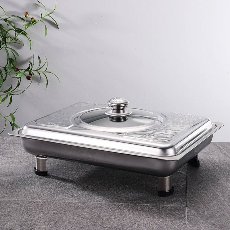 Rectangular self-service rack baking tray