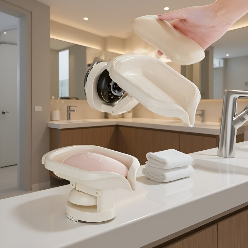 Univerzális fürdőszobai szappantartó, tapadókorongos, fúrásmentes