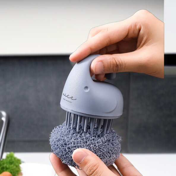 シルクフリーの家庭用クリーニングブラシ 短柄短刷 クリーニングボール 家庭用キッチンポットブラシ 食器洗いブラシ