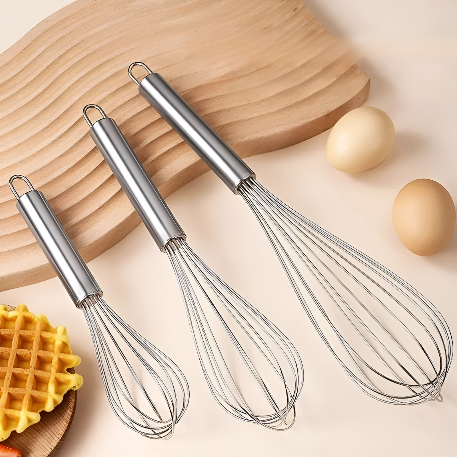 Stainless steel egg beater
