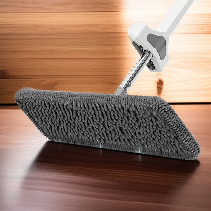 가정용 플랫 밀대 건습 겸용 원터치 셰닐 리필 손세탁 우드 플로어 밀대