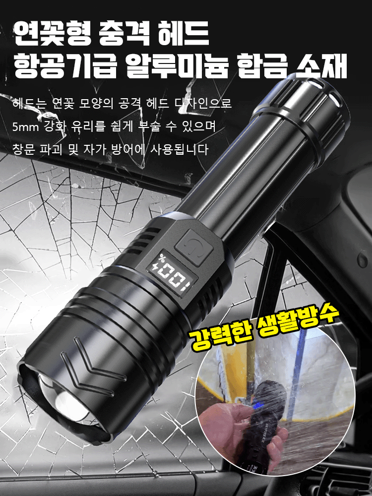 고휘도 레이저 손전등, 점화 + 보조배터리 기능