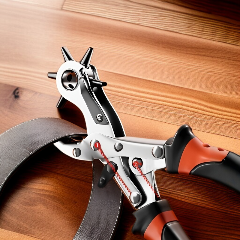 German type laborsaving belt hole punch