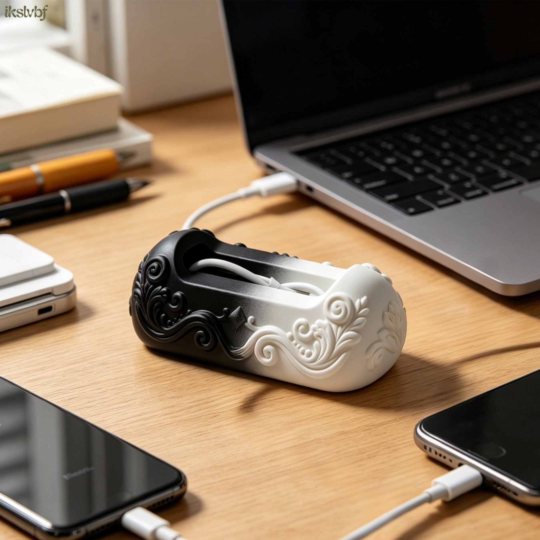 Multi-functional desktop cable organizer