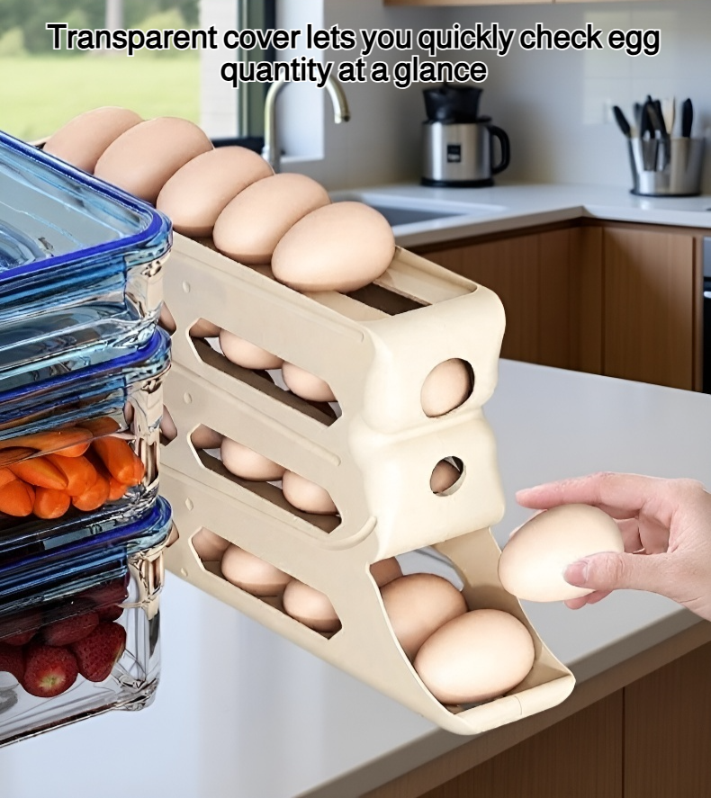 Space-saving egg organizer for fridge