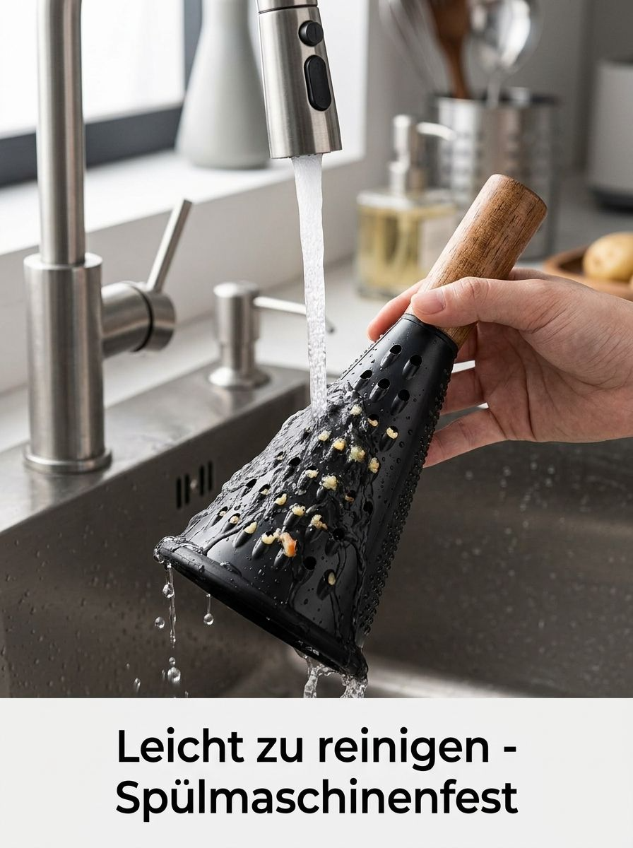 Kompakte Küchenreibe mit scharfen Klingen