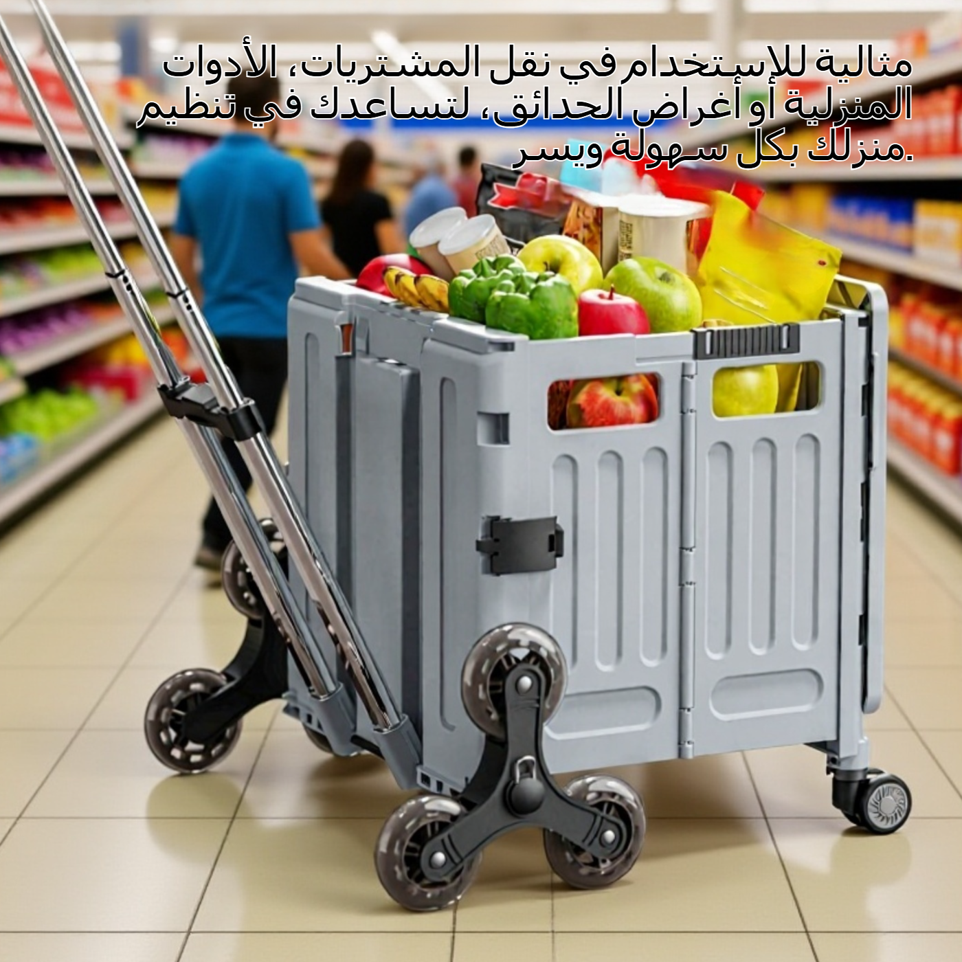 تصميم متعدد الوظائف لعربة السحب المحمولة