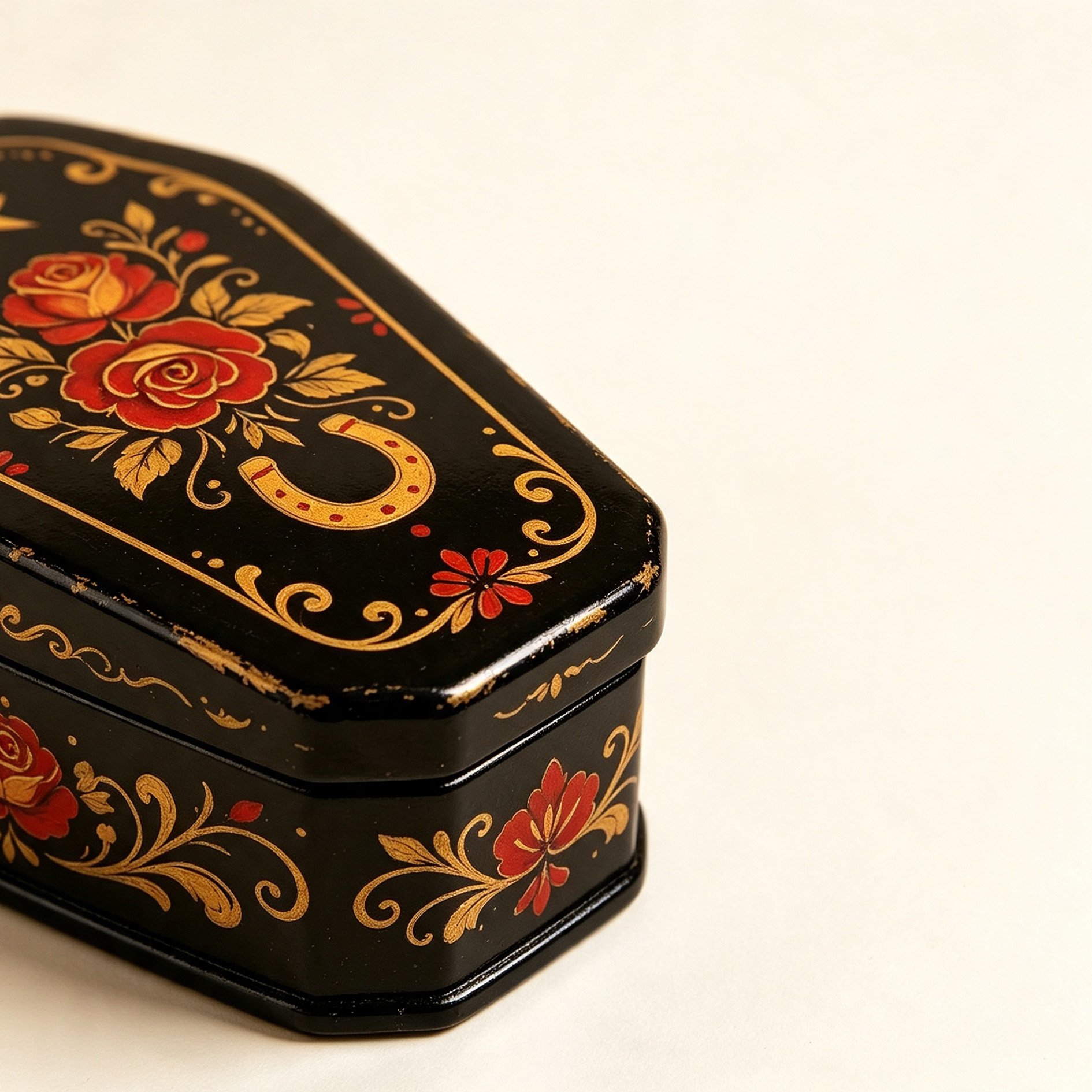 Rose Star Pattern Lacquer Box