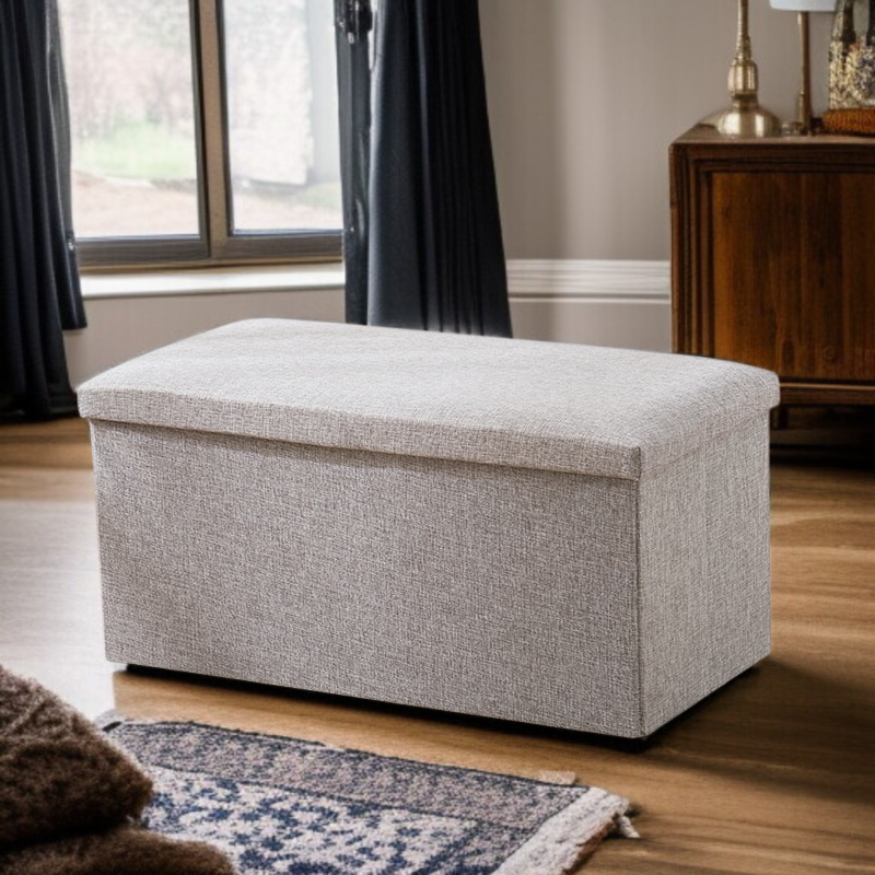 패브릭 접이식 의자 신발과 걸상을 교환하다 모던 린넨 수납 의자 접이식 걸상 패브릭 소파는 사람이 앉을 수 있다