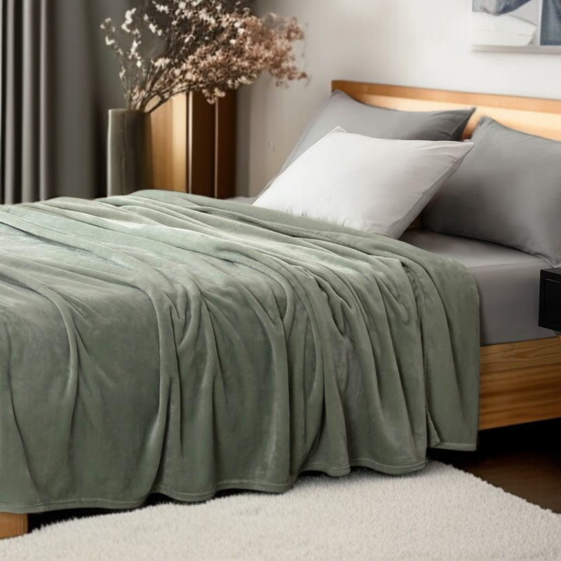 북유럽 플란넬 홑겹 담요 전체 이미지