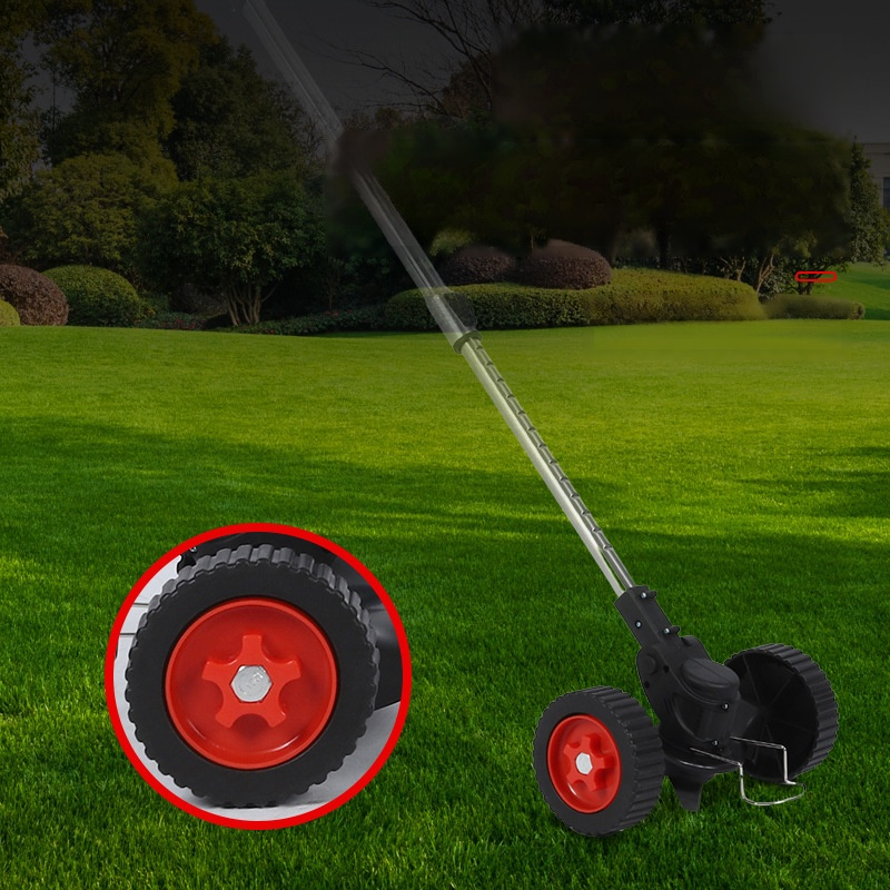 Lithium battery-powered push lawn mower with dual wheels