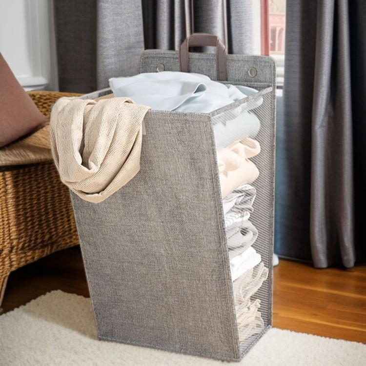 비주얼 대용량 접이식 세탁 바구니 다용도 가정용 더러운 옷 바구니 벽걸이 접이식 수납 바구니