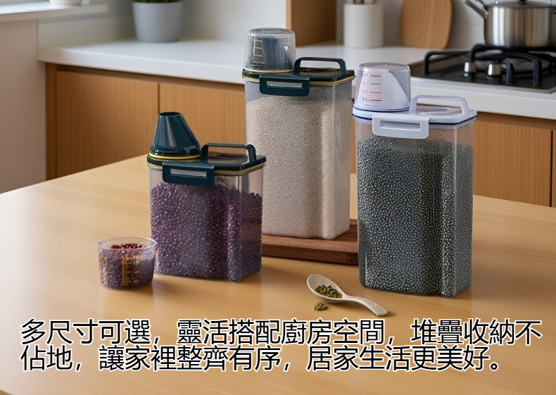 家用防蟲防潮密封雜糧儲物罐外觀展示