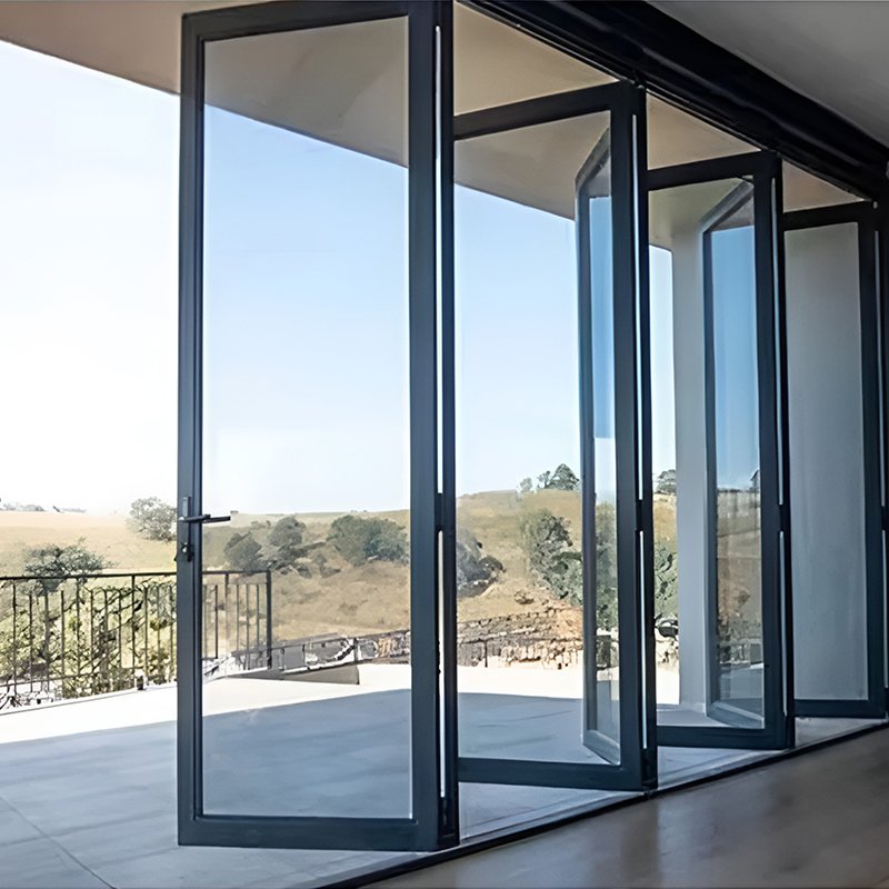 다층 평면 밀당식 접이식 알루미늄 합금 문