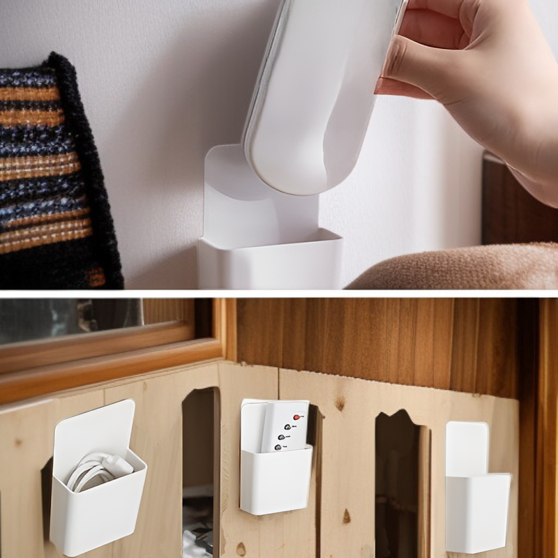 Caja de almacenamiento de control remoto para pared con panel perforado