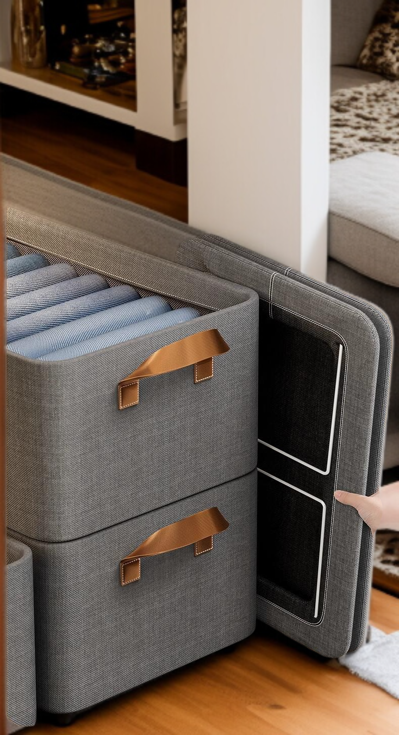 핸드헬드 헝겊 수납 바구니 제품 전체 모습