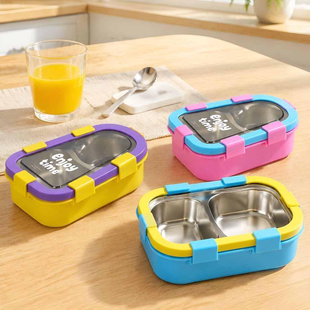 Student Divided Lunch Box 304 Stainless Steel Portable Insulated Bento Box