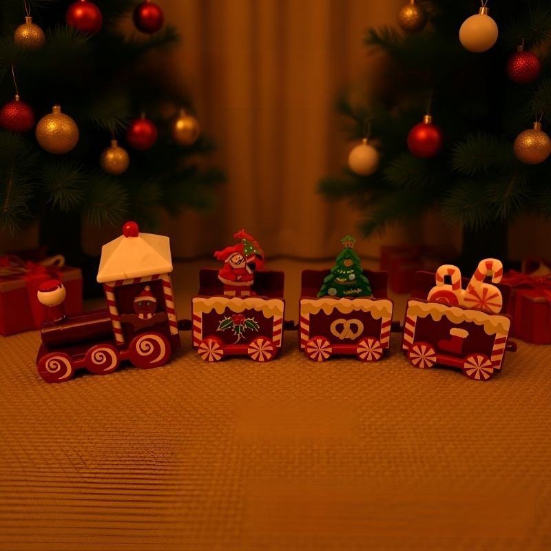 تفاصيل التصميم الجميلة لقطار عيد الميلاد