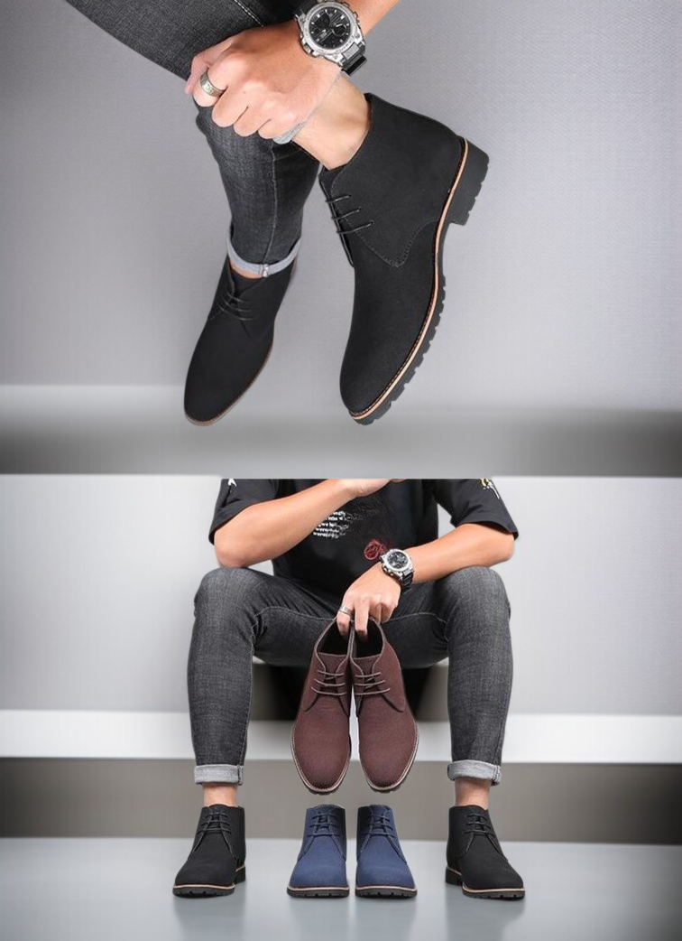 ローヒールデザインのマーチンブーツ