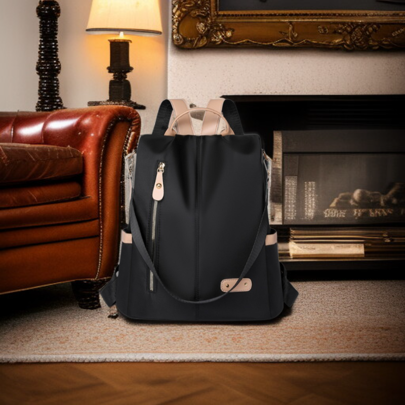 Water-Resistant Nylon Travel Bag (Backpack and Handbag Style)