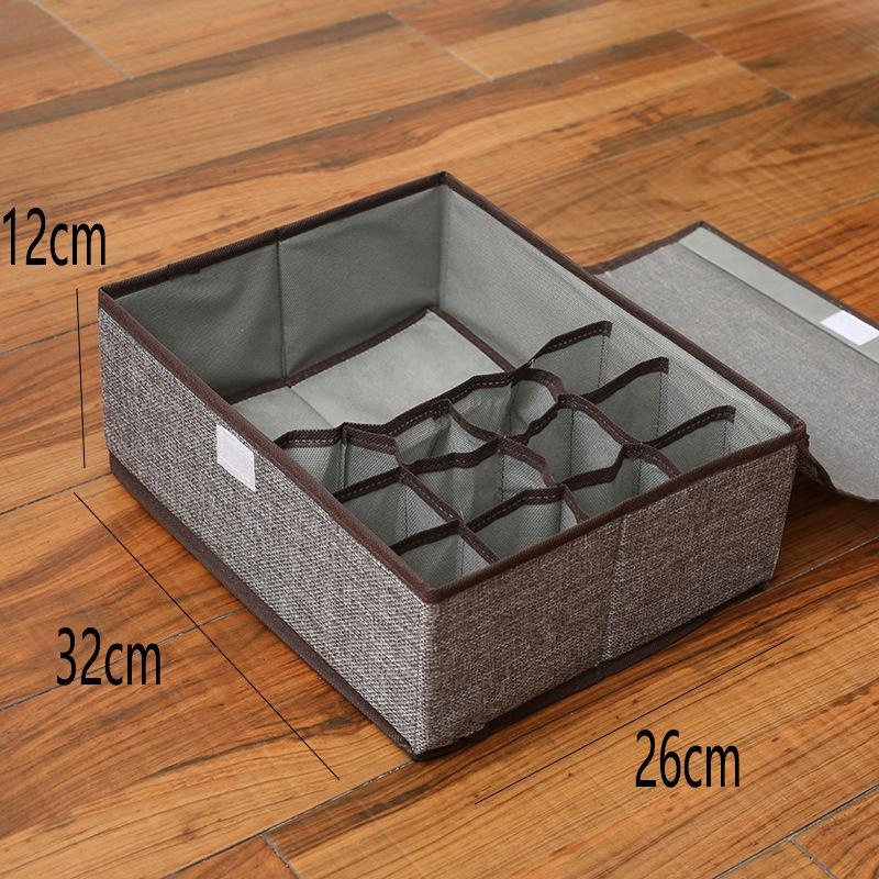Caja organizadora de tela de algodón y lino