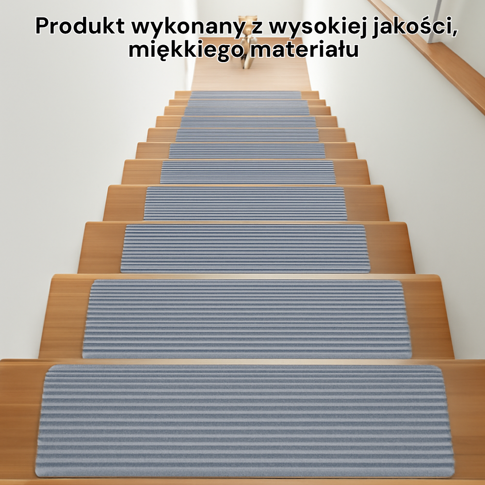Antypoślizgowa nakładka na schody z dywanem