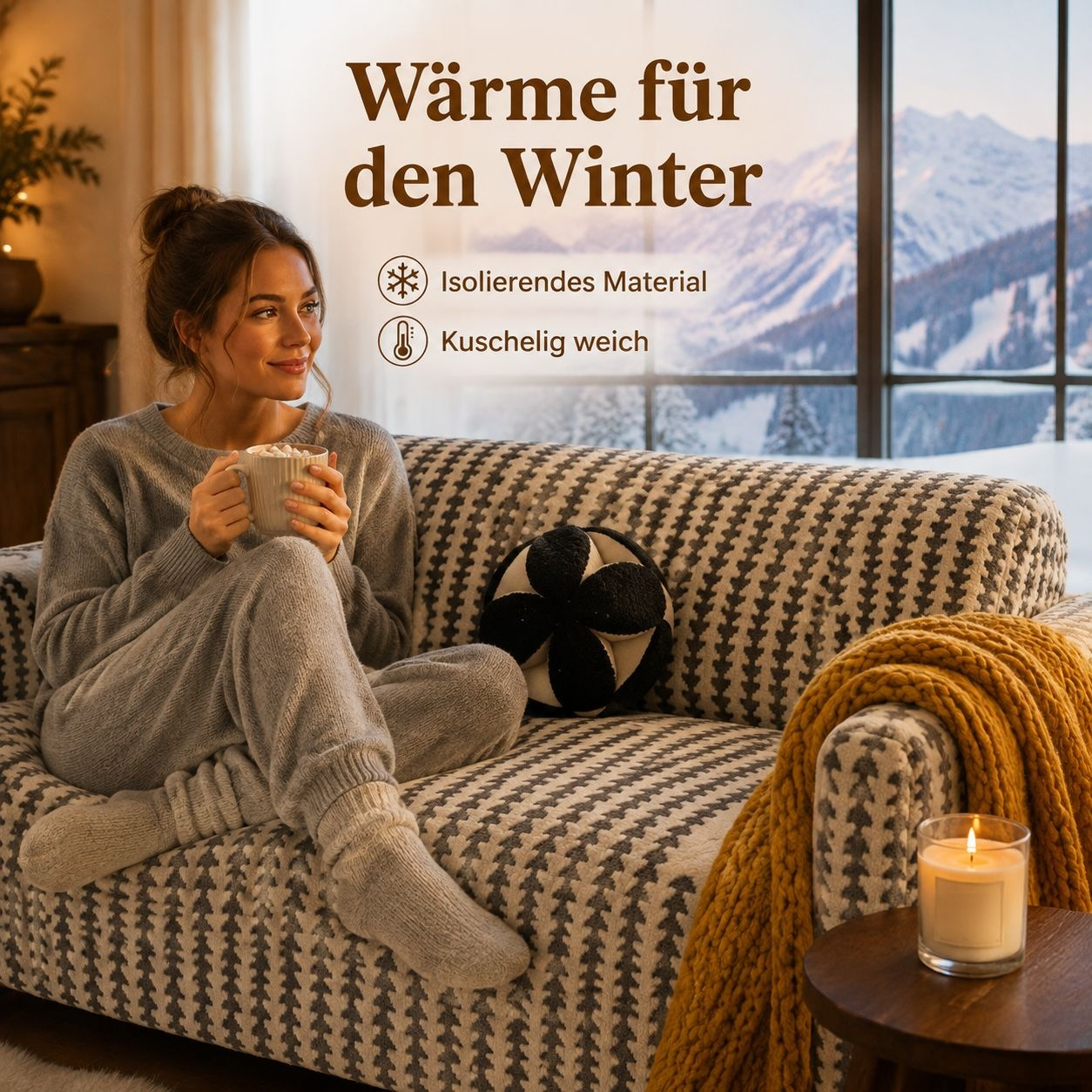 Katzenkratzfester Plüsch-Sofabezug, verschleißfest und rutschfest, luxuriös und schlicht