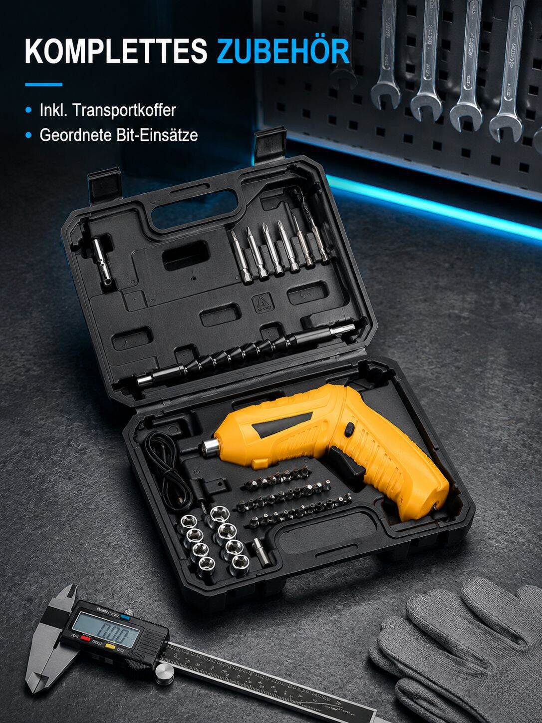Yellow folding lithium electric screwdriver USB data cable charging mini screwdriver electric screwd