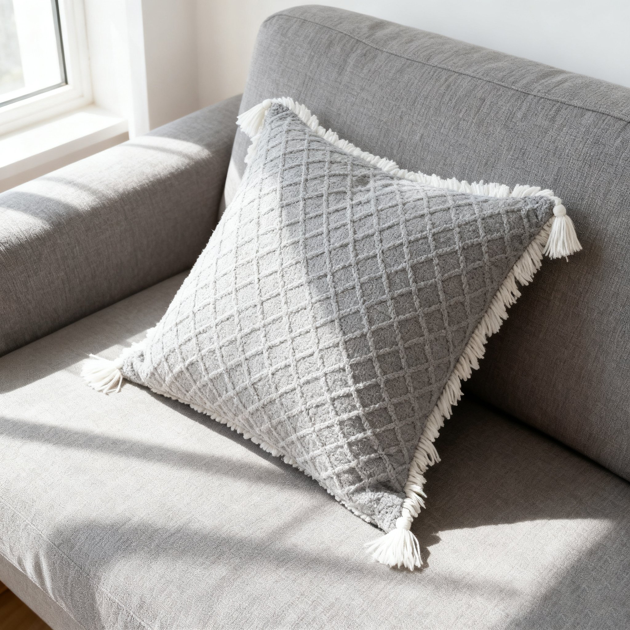 따뜻한 뜨개질 베개