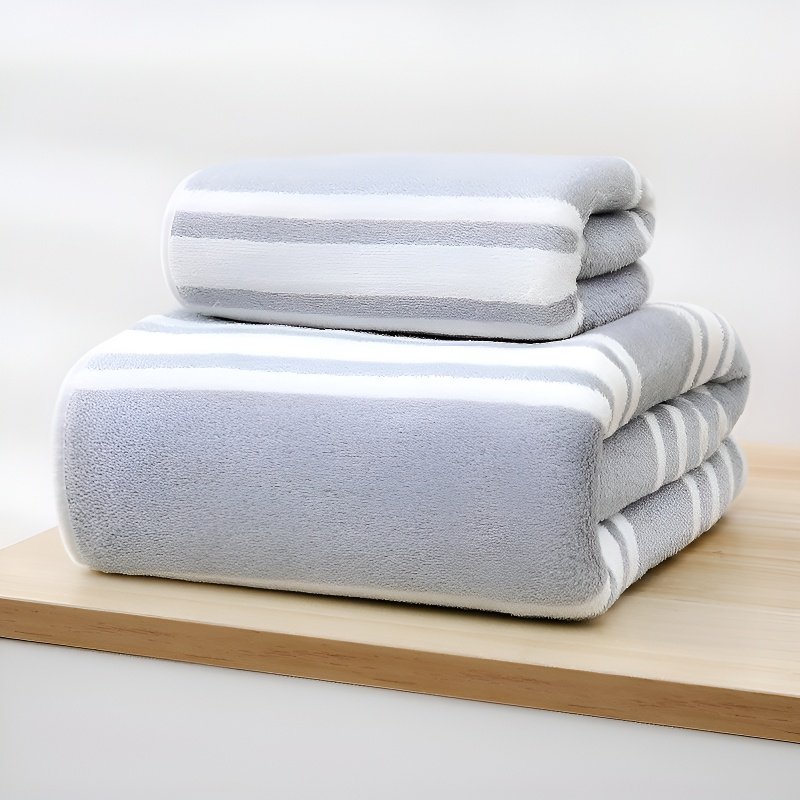 吸水珊瑚絨浴巾毛巾組合