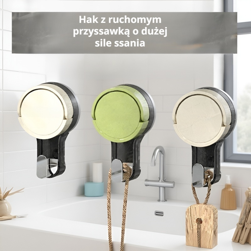 Bezinwazyjny mocny haczyk na przyssawkę