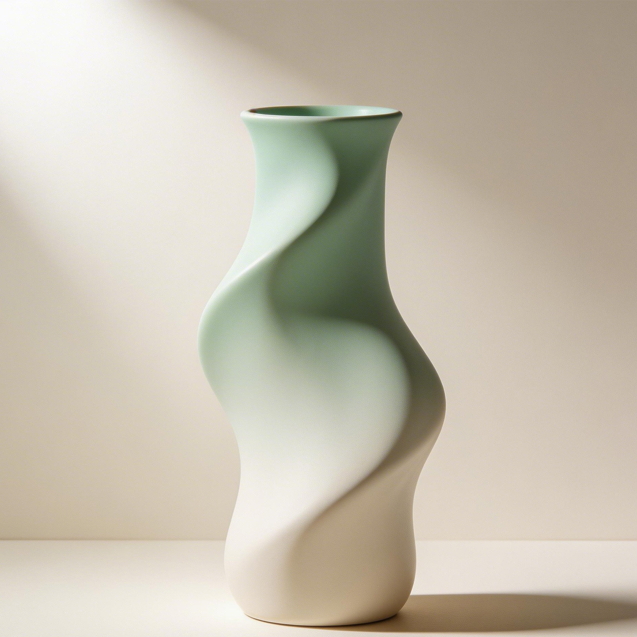 Ceramic Twisted Vase Set (2 Pieces)