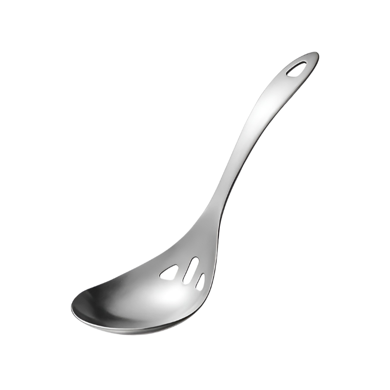 Suppenlöffel und Siebe aus Edelstahl