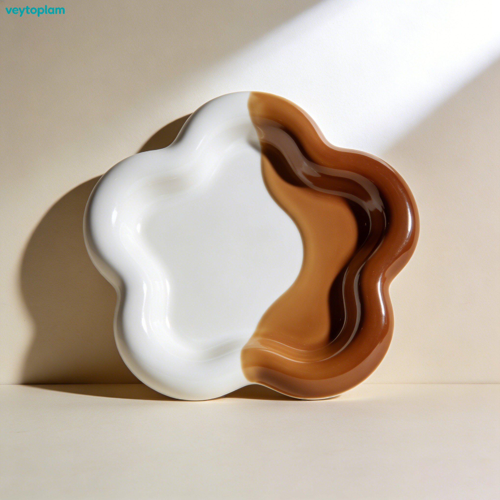 Vintage-Keramikteller mit Retro-Design