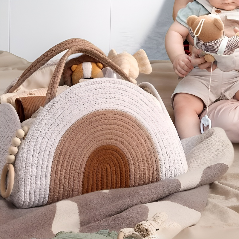 신상 면 로프 수납 바구니 아기 기저귀 바구니