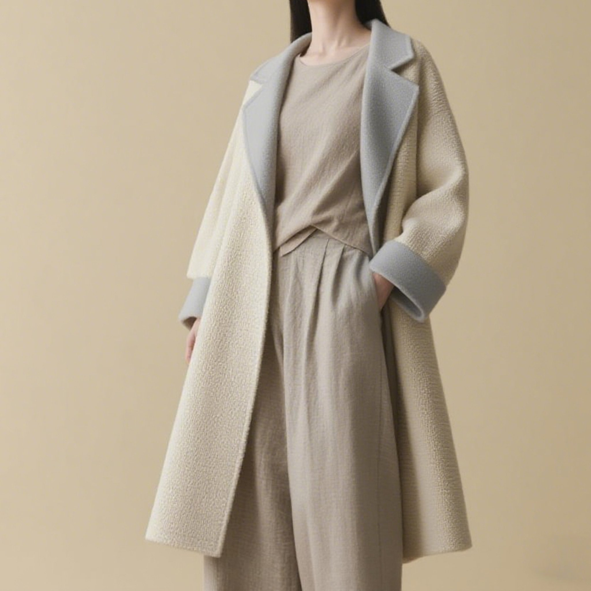 감각적인 컬러 믹스 오버코트