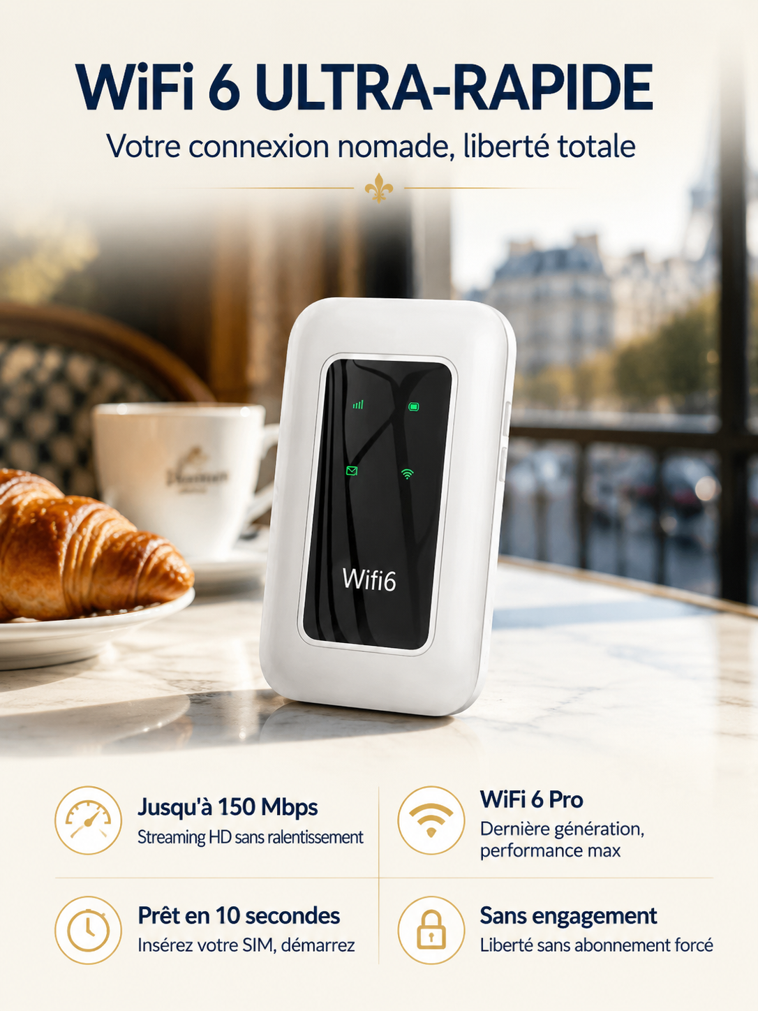 WiFi portable sans fil, sans branchement