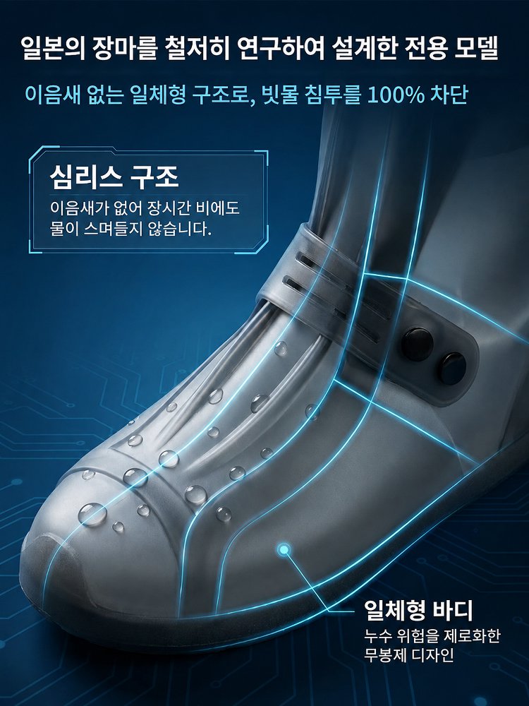 【오카야마현 구라시키시】천연 고무 방수 신발 커버