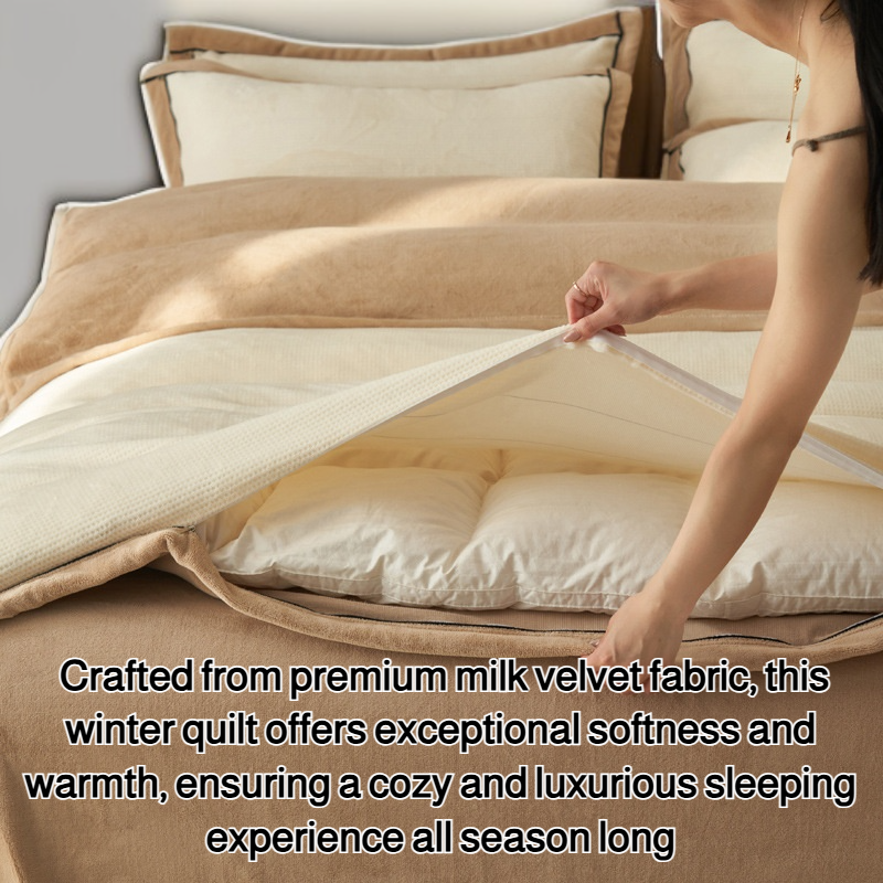2024 new milk velvet winter quilt waffle detachable quilt thick warm quilt core spring and autumn qu