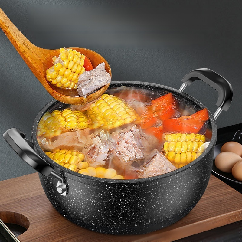 Wheat rice stone soup pot for household use, non stick pot