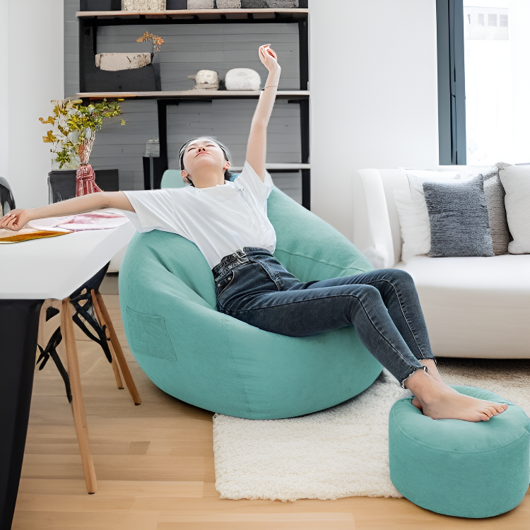 シンプルなデザインの綿麻ビーズソファーカバーセット