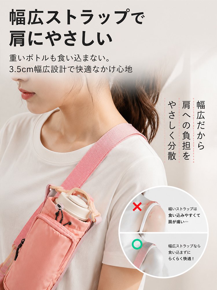 軽量・便利な斜め掛け保温ペットボトルバッグ