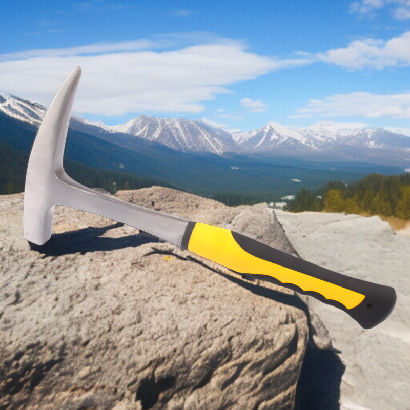 地質ハンマー、プロの地質探査ツール、尖った平頭メイソンハンマー、マイニングハンマー、多機能ハンマー