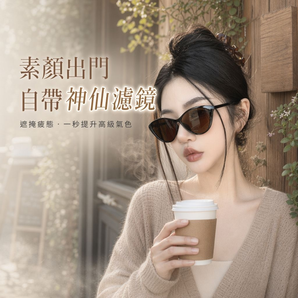 時尚防曬貓眼太陽鏡女款