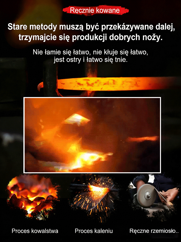 【Jak nóż przez masło】Gruby, wielofunkcyjny tasak