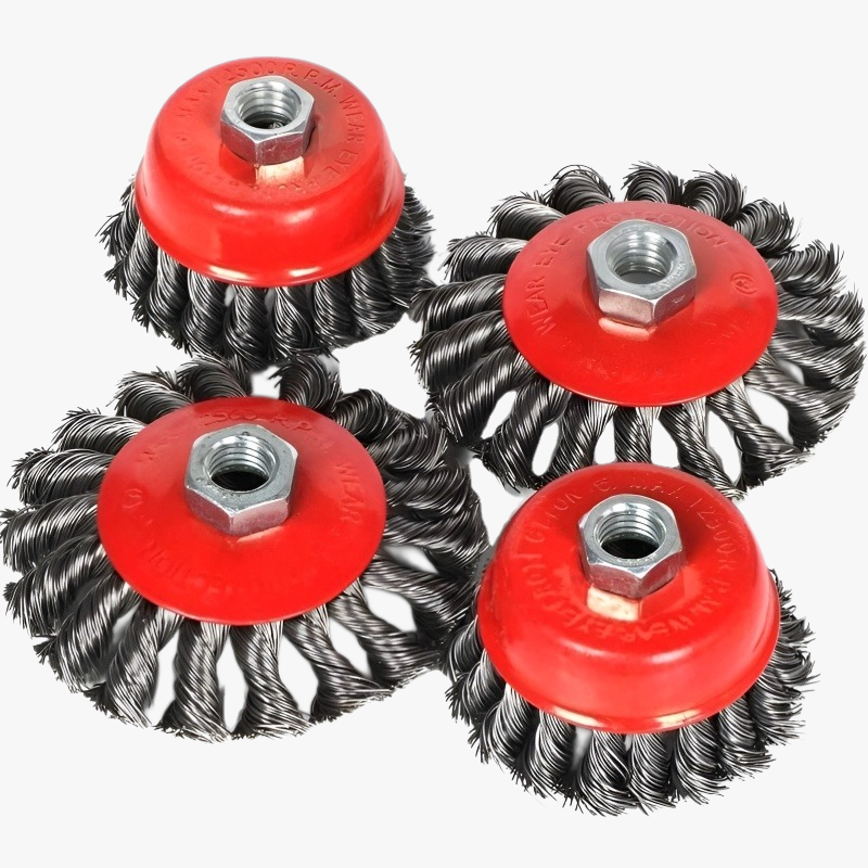 DELUN Factory Use International Standard Hardware Tools Carbon Steel Twisted Round Steel Wire Cup Br