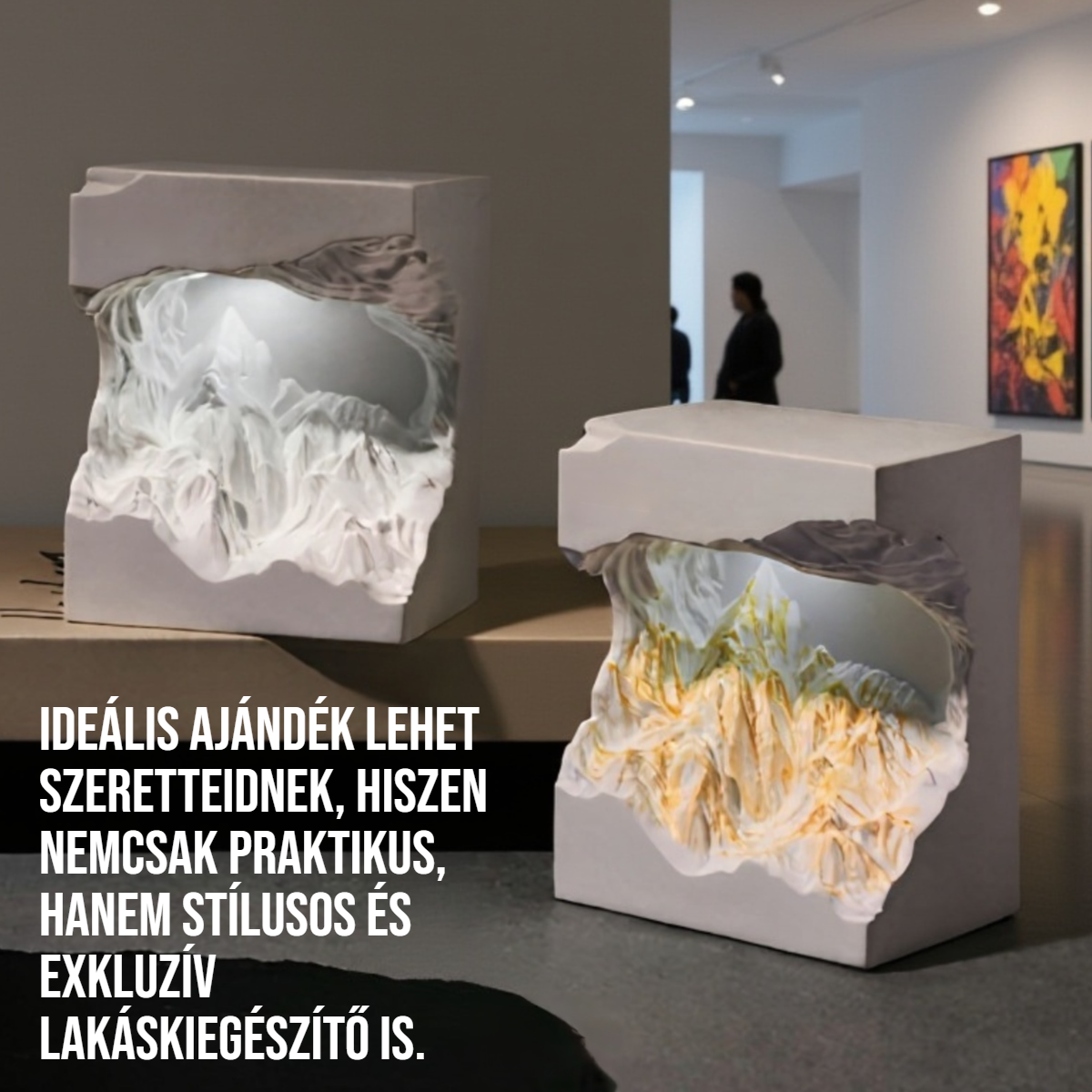 Természetes illatkő Napfény Hó hegy motívummal